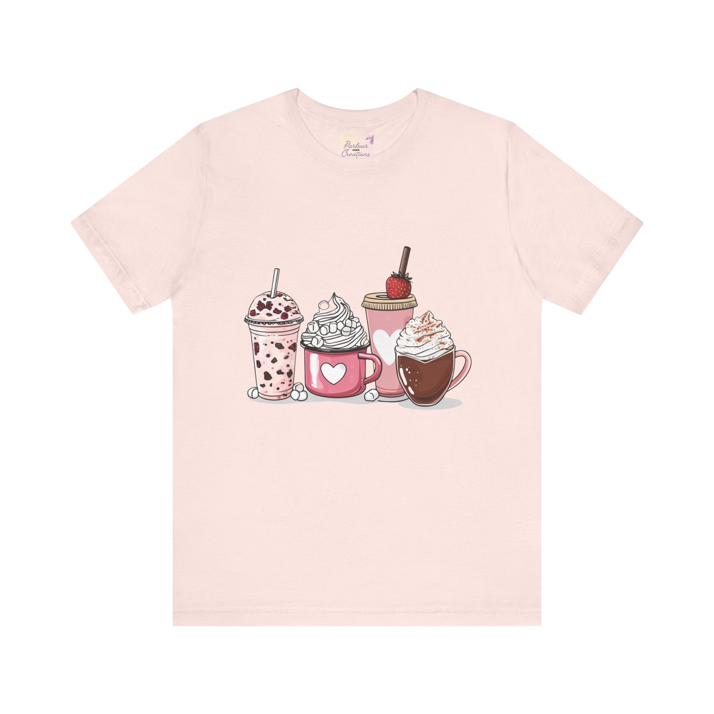 Valentine Coffee Lover Unisex Tee, Personalized Gift Shirt, Short Sleeve Top for Valentine's Day