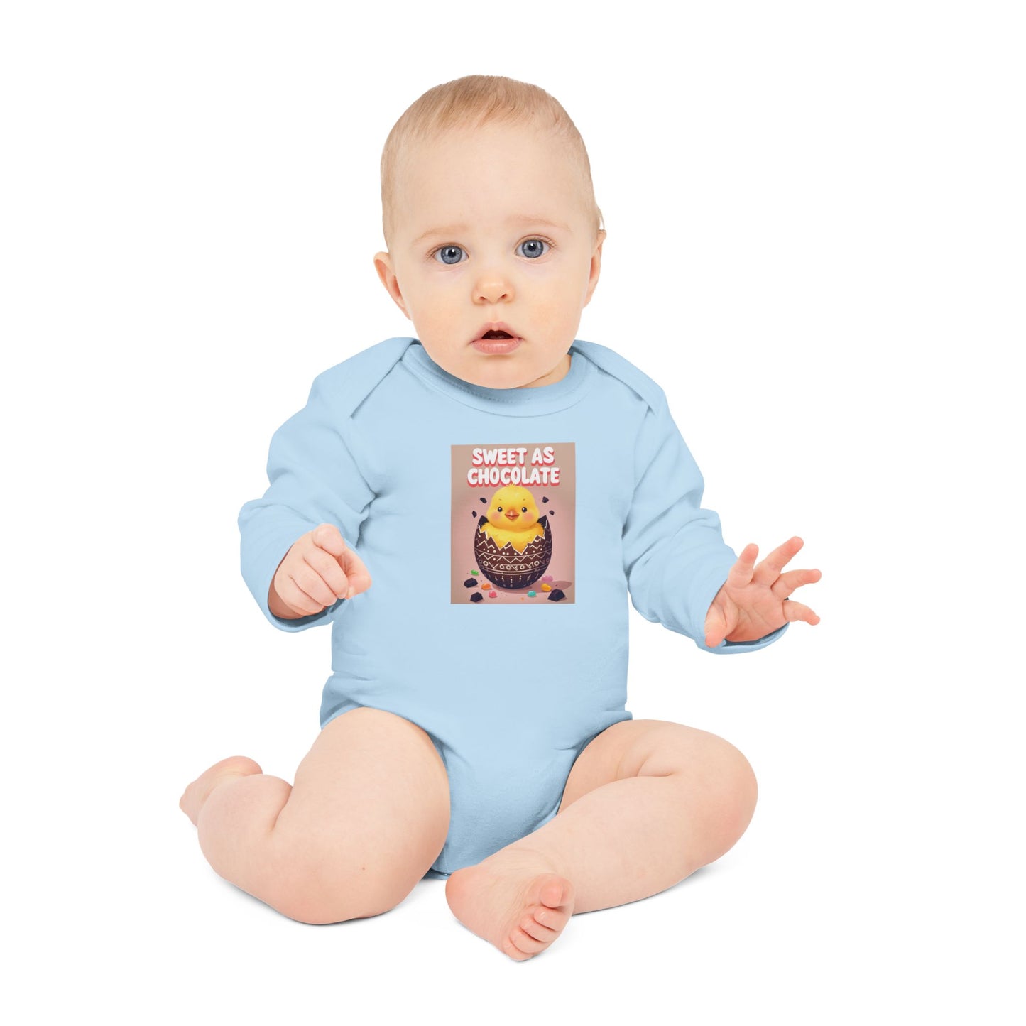 Sweet as Chocolate Baby Long-Sleeve Organic Bodysuit