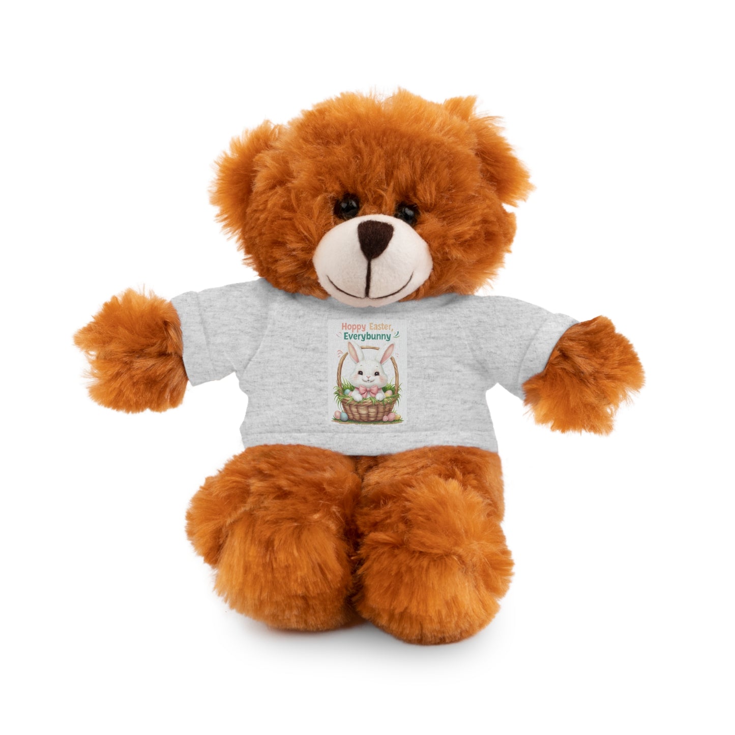 "Hoppy Easter" Easter Stuffed Animal Tee Bear - Perfect Gift for Kids