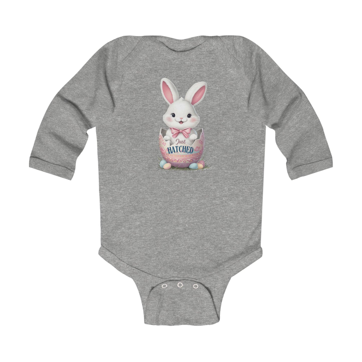 Just Hatched Bunny Infant Long Sleeve Bodysuit - Perfect for Easter Celebrations