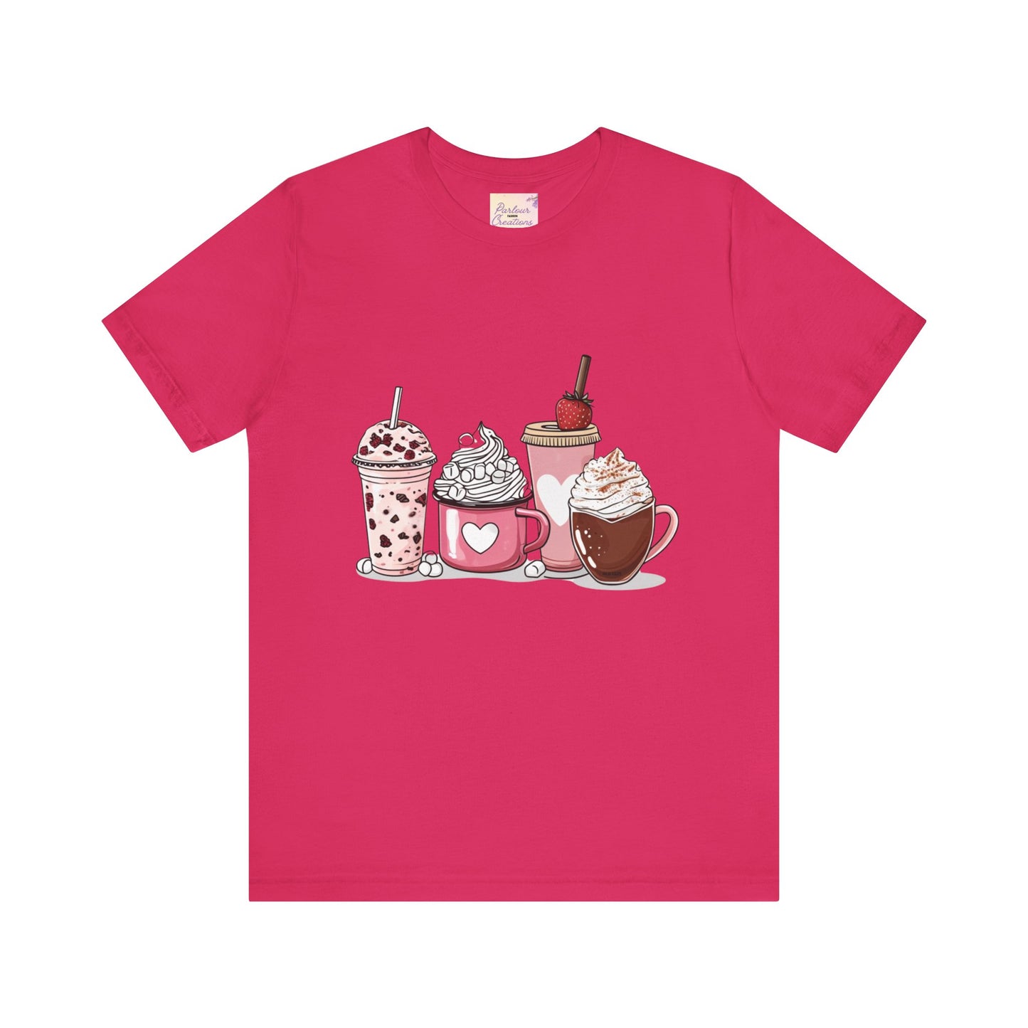 Valentine Coffee Lover Unisex Tee, Personalized Gift Shirt, Short Sleeve Top for Valentine's Day