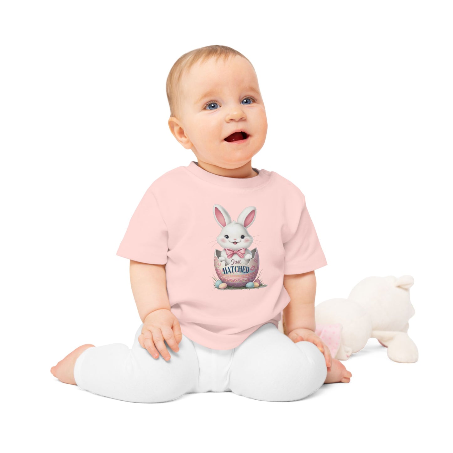 Easter Bunny Baby T-Shirt - 'Just Hatched' Design