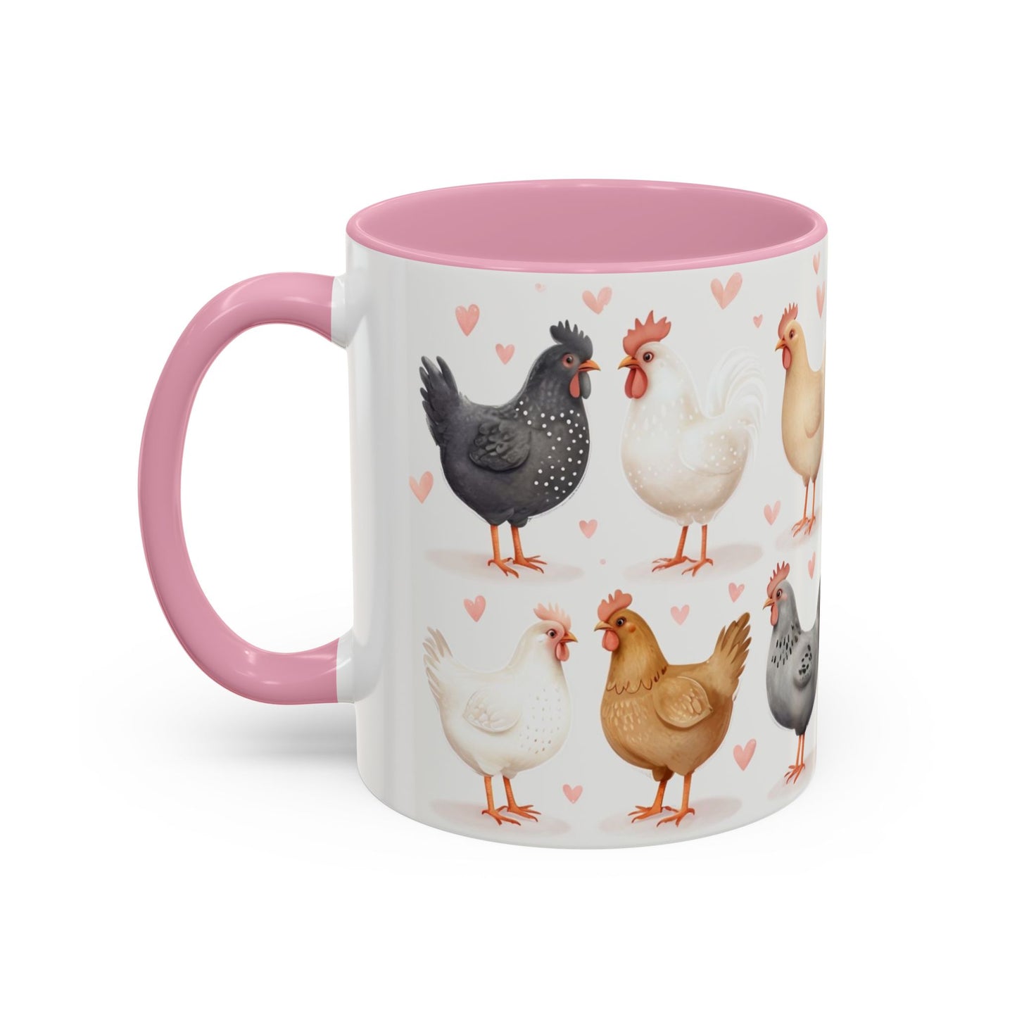 Valentines Chicken Lovers 11oz Ceramic Mug For Him, Her, Them, Child, Gift