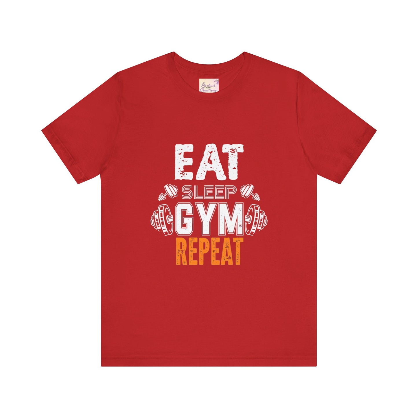 Fitness Motivation Tee, Eat Sleep Gym Repeat Shirt, Workout Apparel, Gifts for Gym Lovers, Casual Wear, Exercise Top