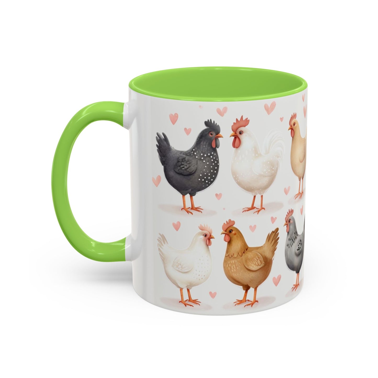 Valentines Chicken Lovers 11oz Ceramic Mug For Him, Her, Them, Child, Gift