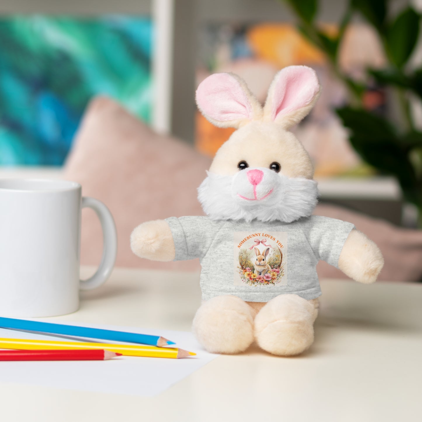 Personalized Stuffed Animal with Tee - ‘Somebunny Loves You’ Bear