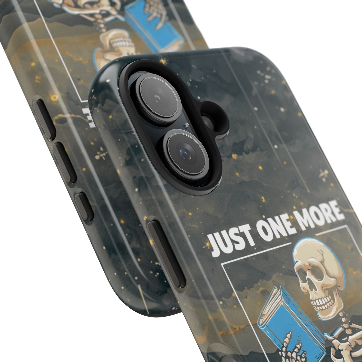 "Just One More Chapter" Skeleton Book Lover Tough Phone Case - Just One More Chapter, Unique Gift for Readers, Halloween Decor, Bookish Accessories, Literary