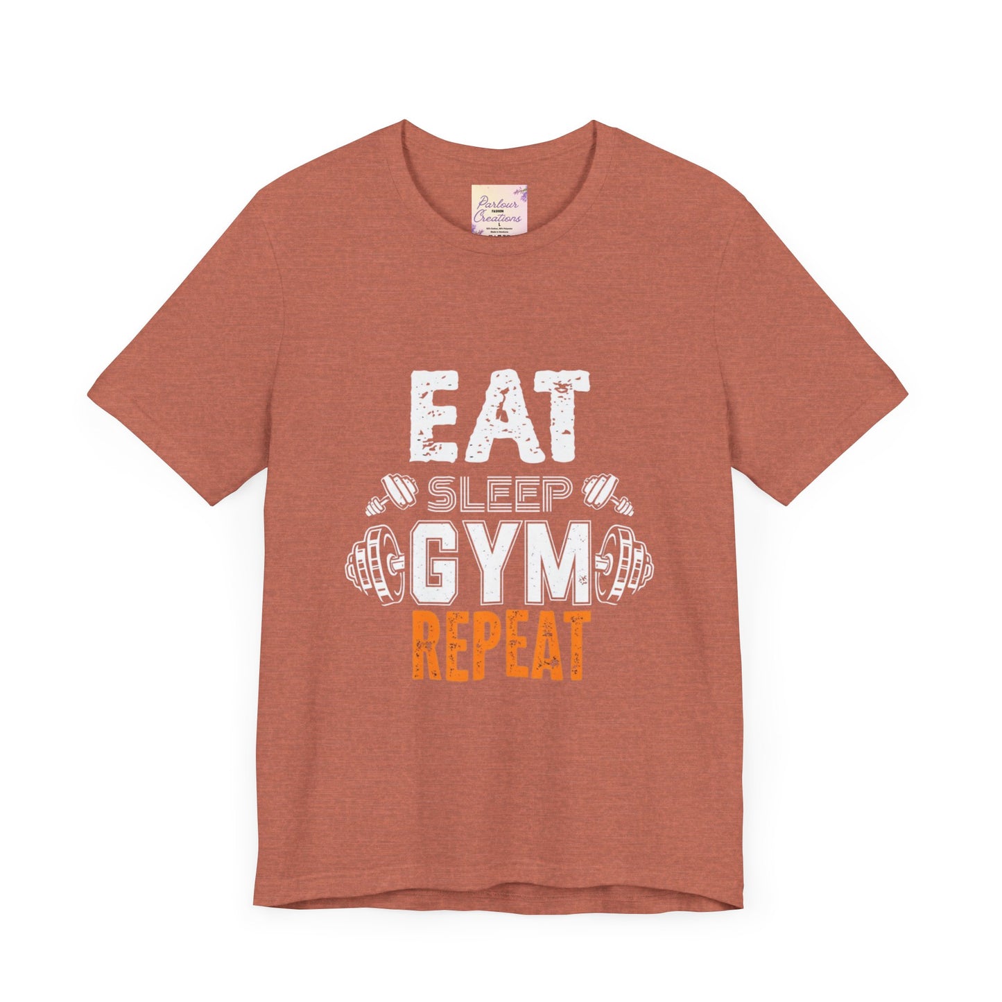 Fitness Motivation Tee, Eat Sleep Gym Repeat Shirt, Workout Apparel, Gifts for Gym Lovers, Casual Wear, Exercise Top