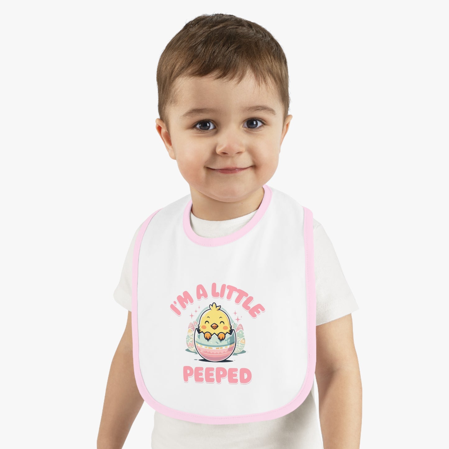 Baby Bib - I'm a Little Peeped Chick Design for Easter & Everyday Use