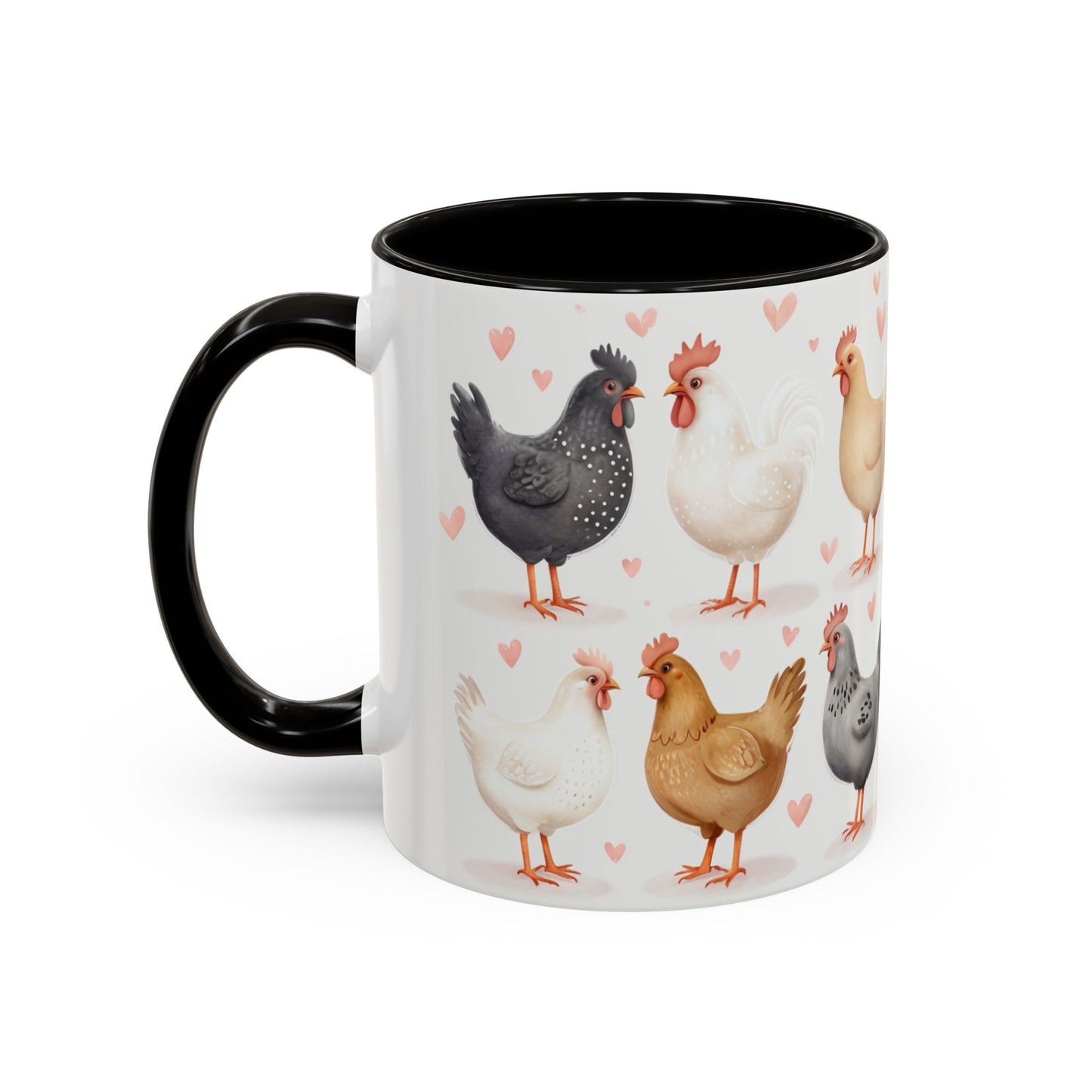 Valentines Chicken Lovers 11oz Ceramic Mug For Him, Her, Them, Child, Gift