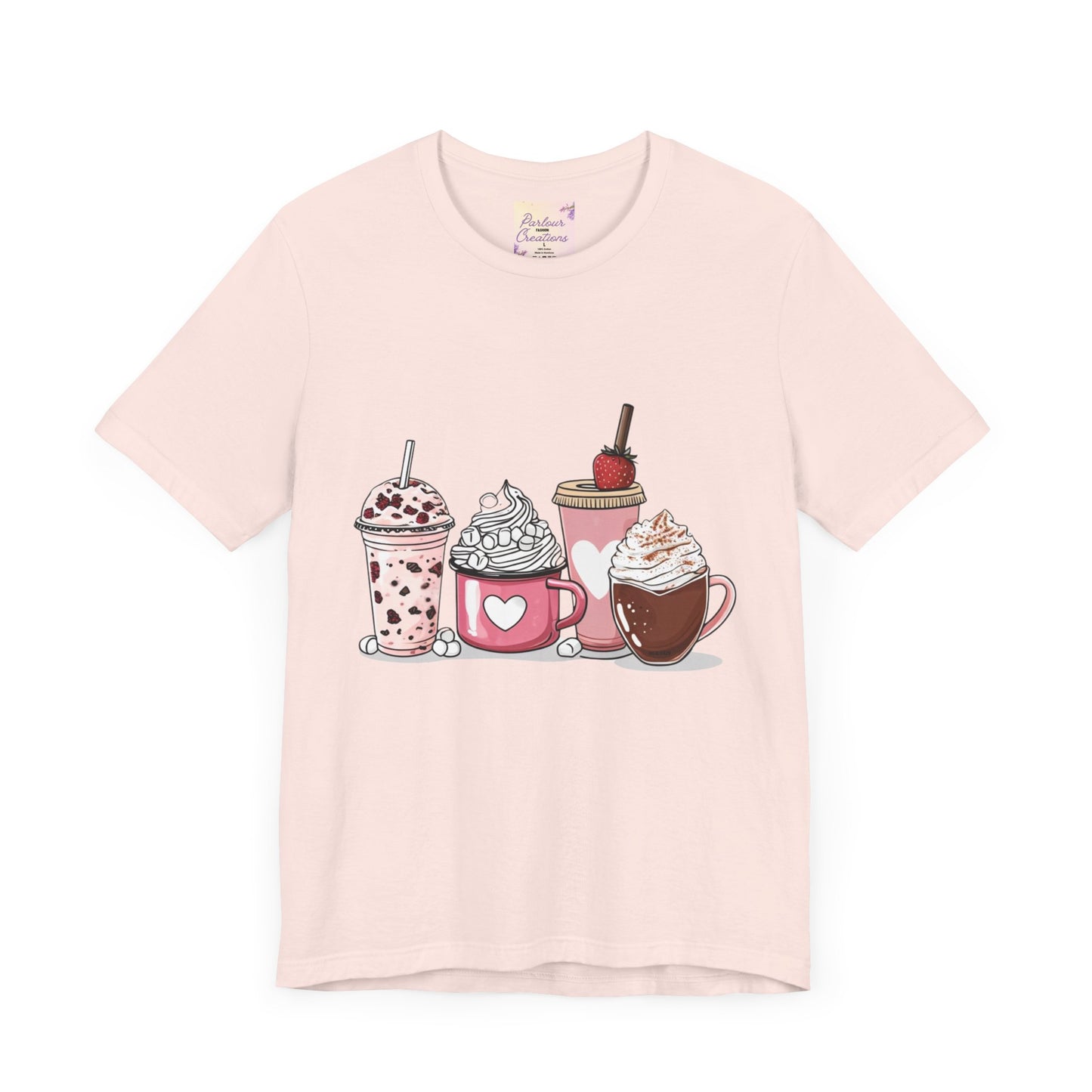 Valentine Coffee Lover Unisex Tee, Personalized Gift Shirt, Short Sleeve Top for Valentine's Day