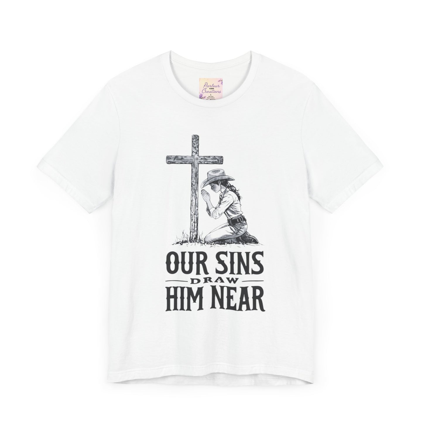 Faith-Inspiring Unisex Tee - 'Our Sins Draw Him Near'