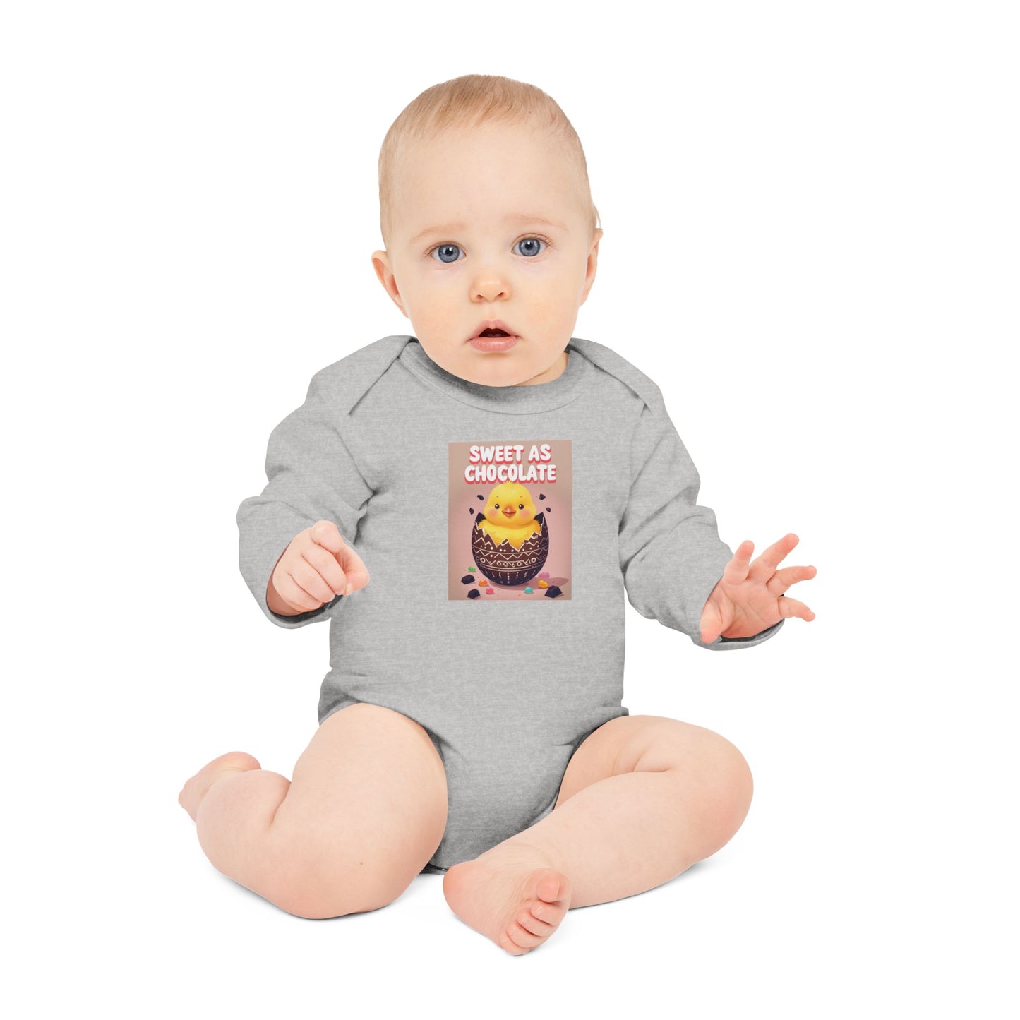 Sweet as Chocolate Baby Long-Sleeve Organic Bodysuit