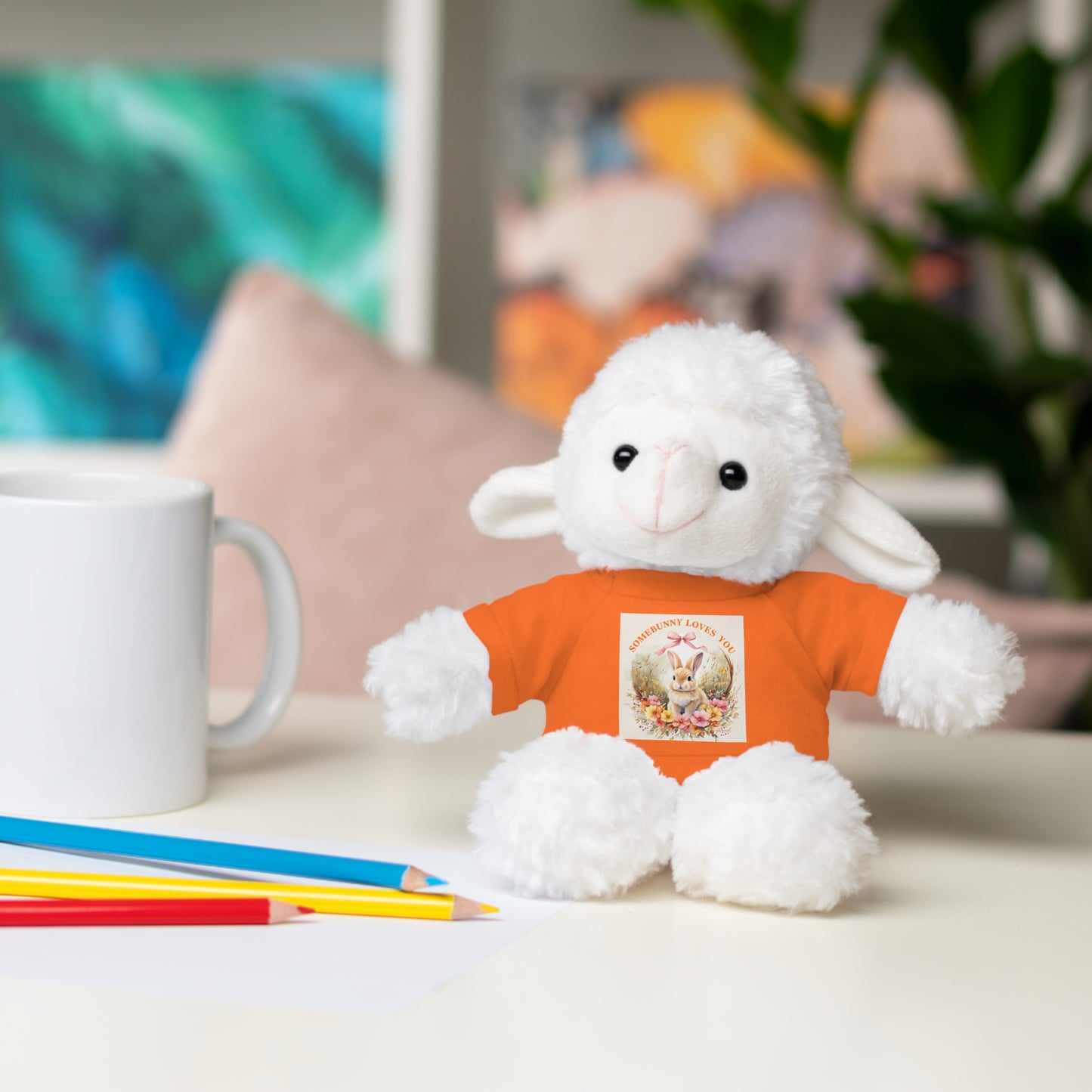 Personalized Stuffed Animal with Tee - ‘Somebunny Loves You’ Bear