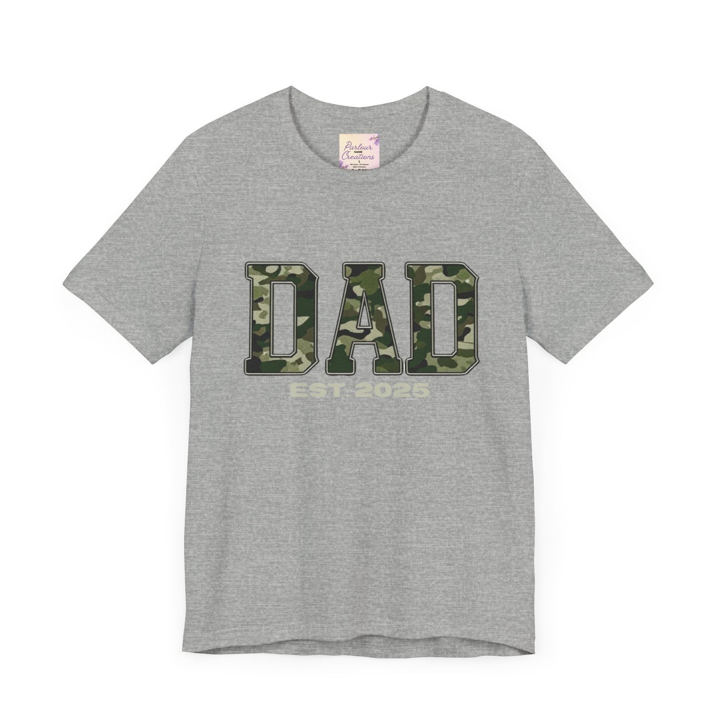 Camo Dad T-Shirt - Perfect Gift for New Dads, Father's Day, Baby Shower, Military-Themed Events, Casual Wear