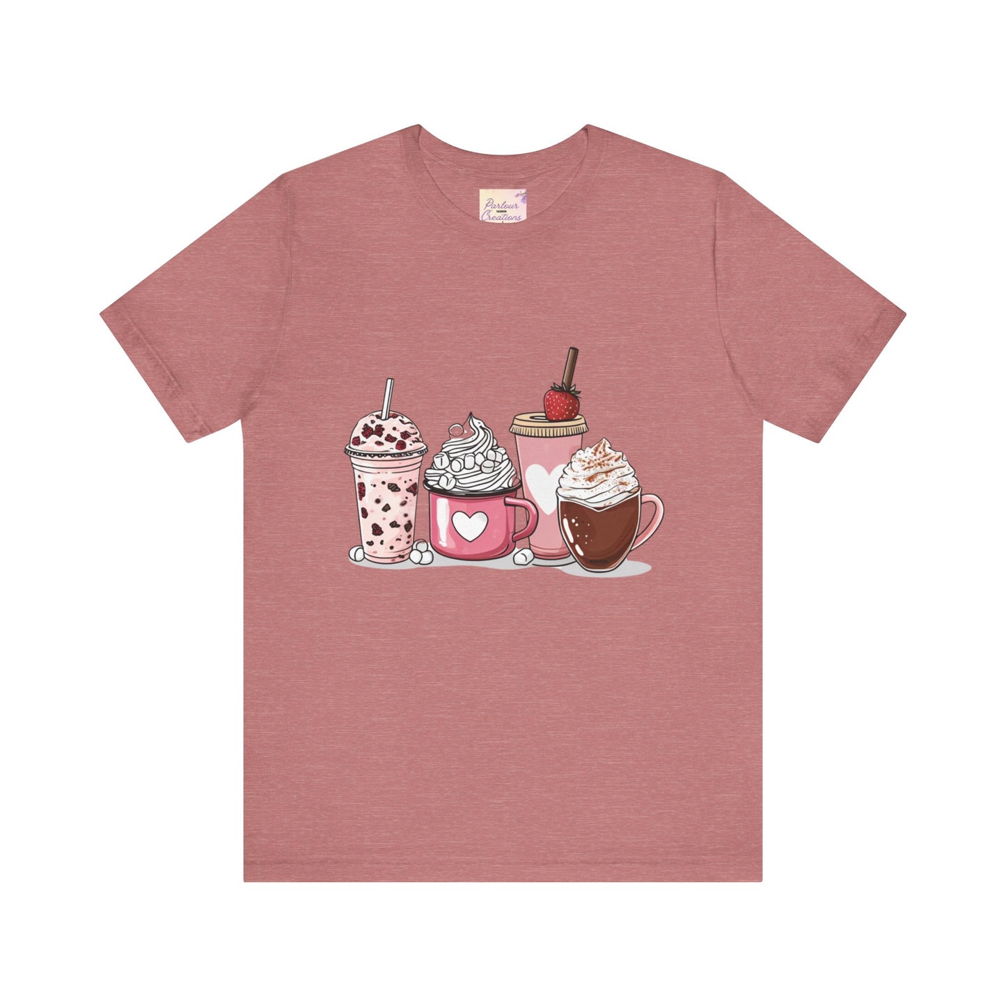 Valentine Coffee Lover Unisex Tee, Personalized Gift Shirt, Short Sleeve Top for Valentine's Day