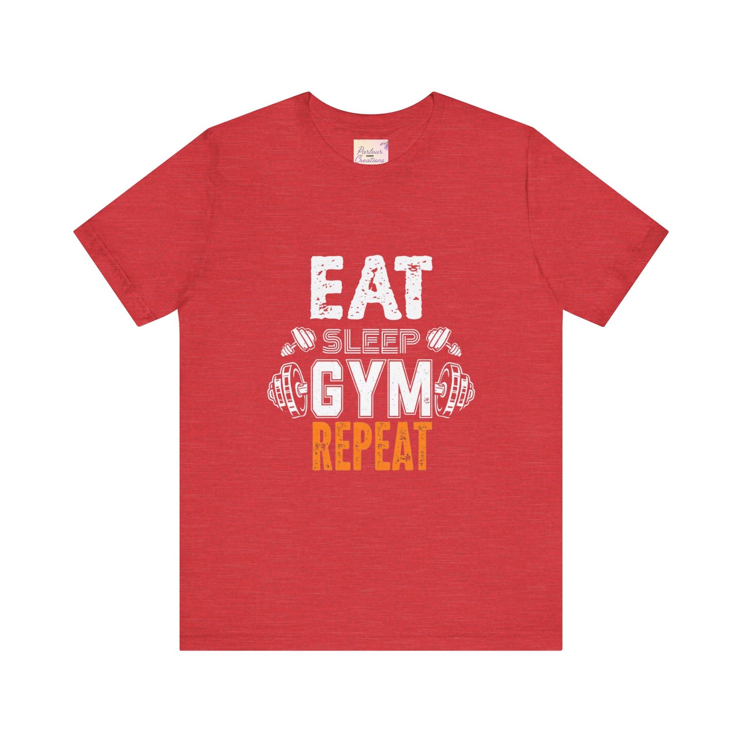 Fitness Motivation Tee, Eat Sleep Gym Repeat Shirt, Workout Apparel, Gifts for Gym Lovers, Casual Wear, Exercise Top