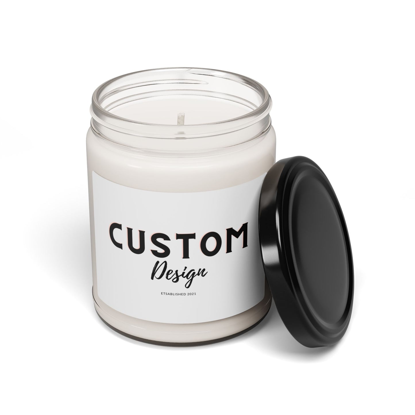 Custom Label Scented Soy Candle - 9oz - Ideal for Relaxation and Home Décor