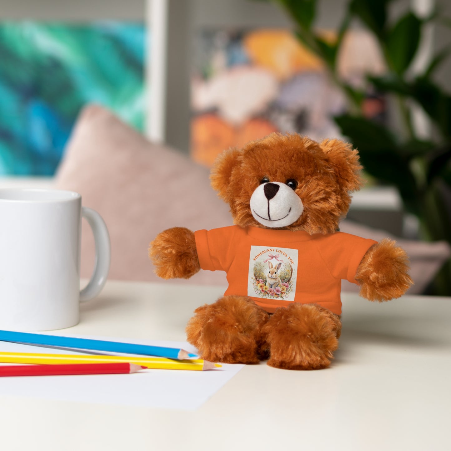 Personalized Stuffed Animal with Tee - ‘Somebunny Loves You’ Bear