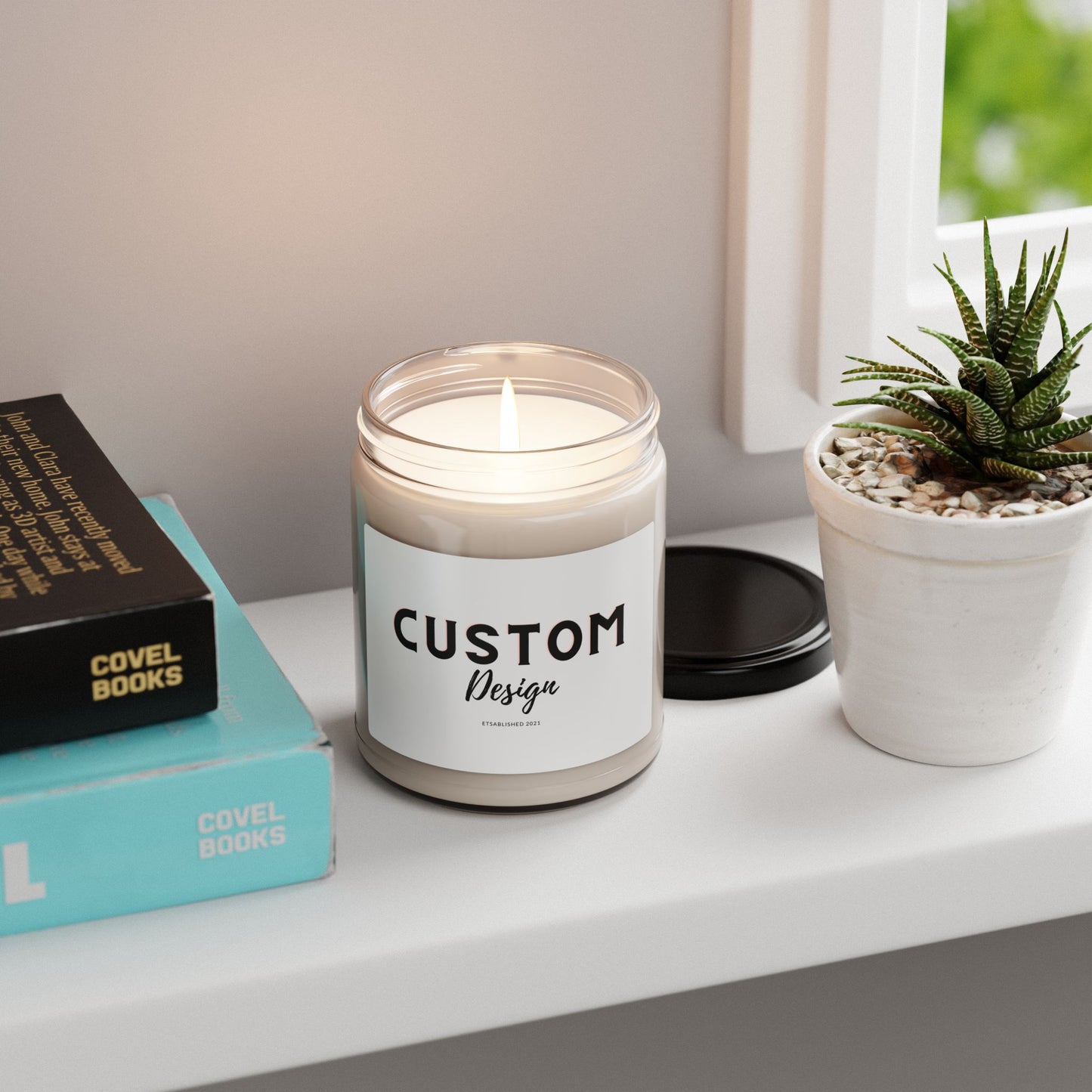 Custom Label Scented Soy Candle - 9oz - Ideal for Relaxation and Home Décor