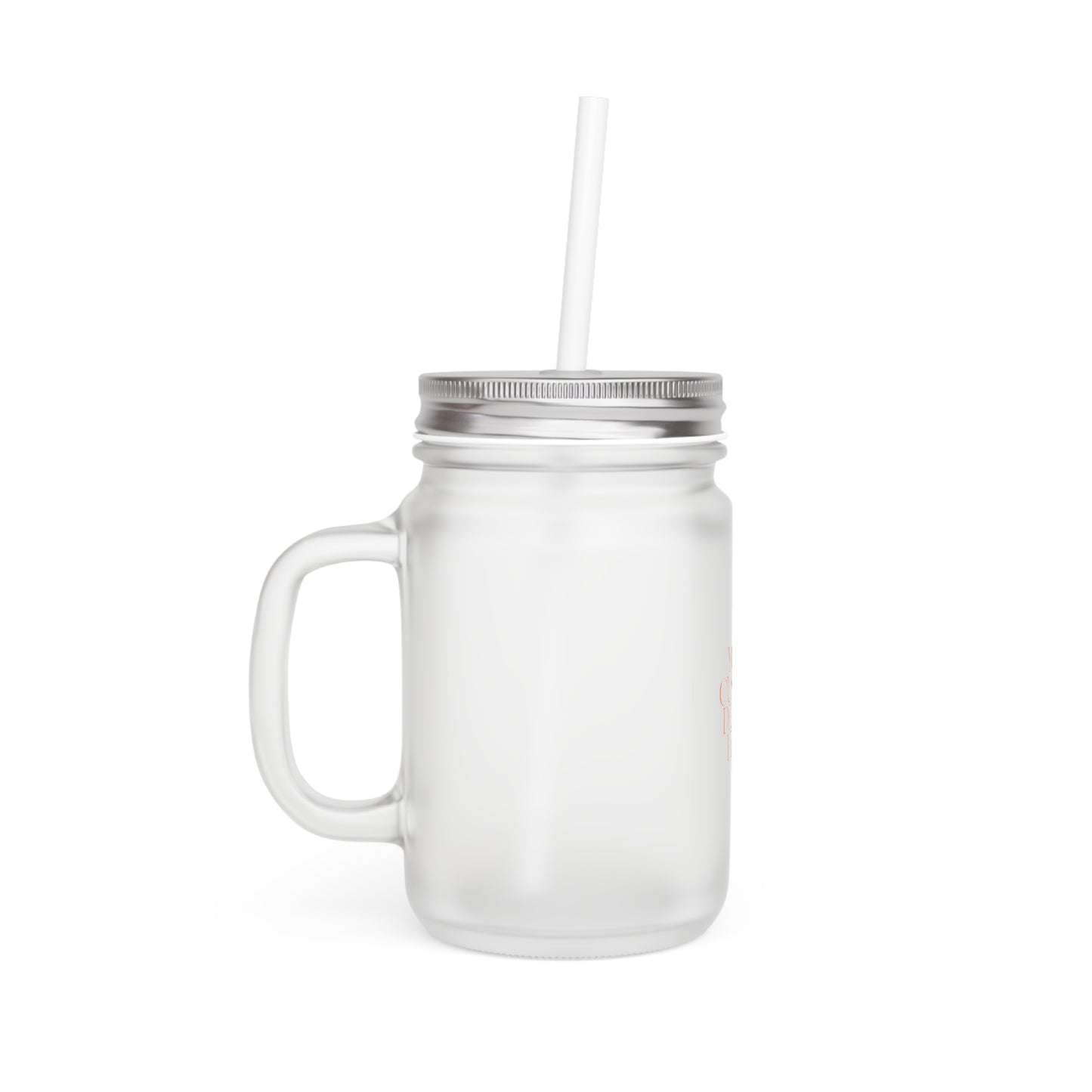 Customizable Frosted Mason Jar with Straw - Perfect for Parties & Gifts