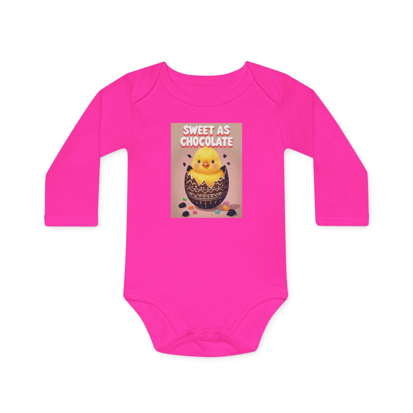 Sweet as Chocolate Baby Long-Sleeve Organic Bodysuit