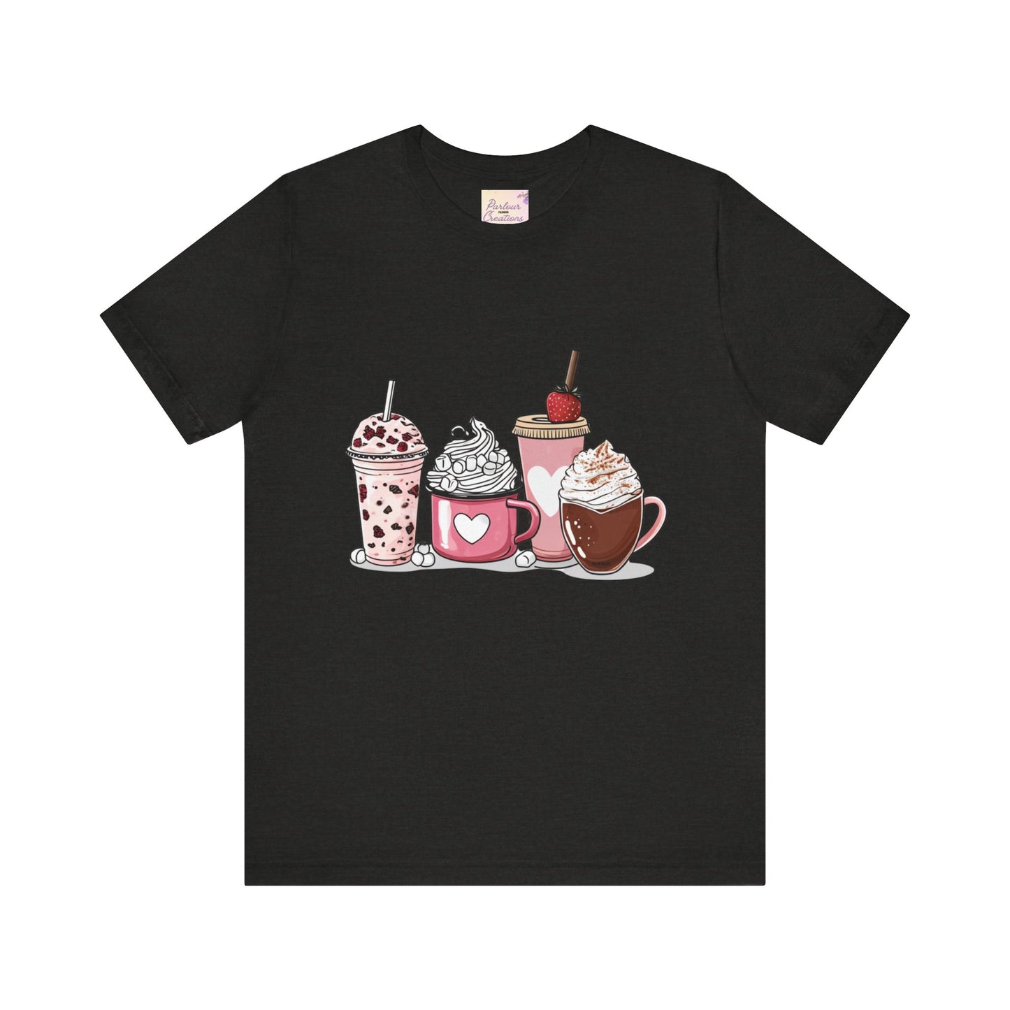 Valentine Coffee Lover Unisex Tee, Personalized Gift Shirt, Short Sleeve Top for Valentine's Day