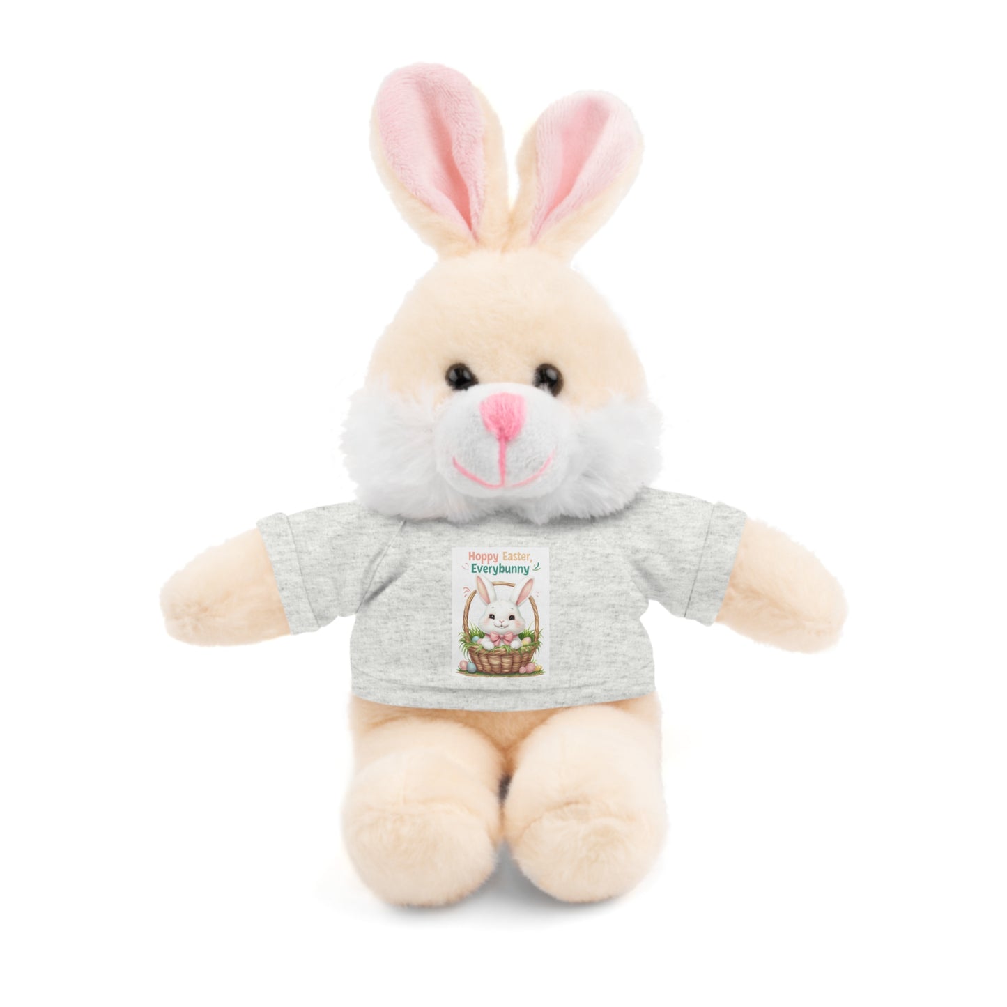 "Hoppy Easter" Easter Stuffed Animal Tee Bear - Perfect Gift for Kids