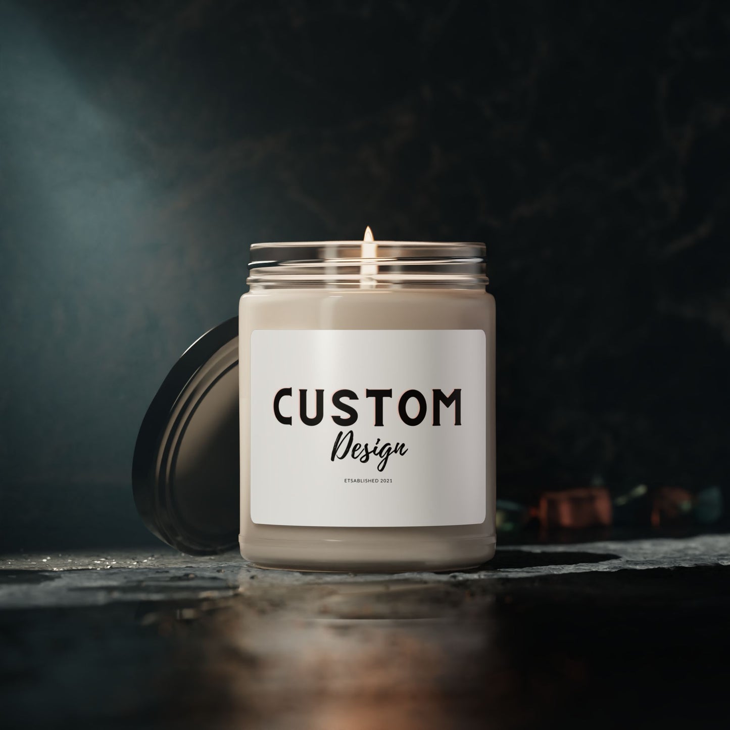 Custom Label Scented Soy Candle - 9oz - Ideal for Relaxation and Home Décor