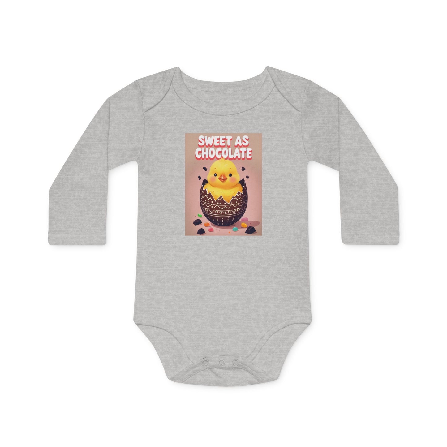 Sweet as Chocolate Baby Long-Sleeve Organic Bodysuit