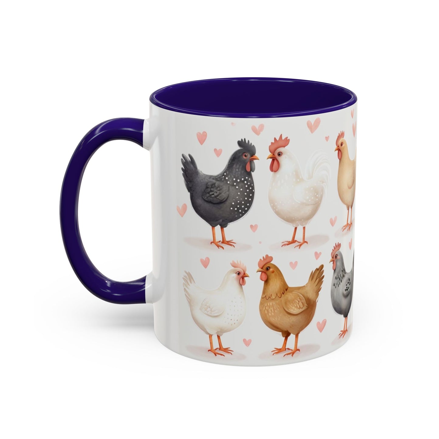 Valentines Chicken Lovers 11oz Ceramic Mug For Him, Her, Them, Child, Gift