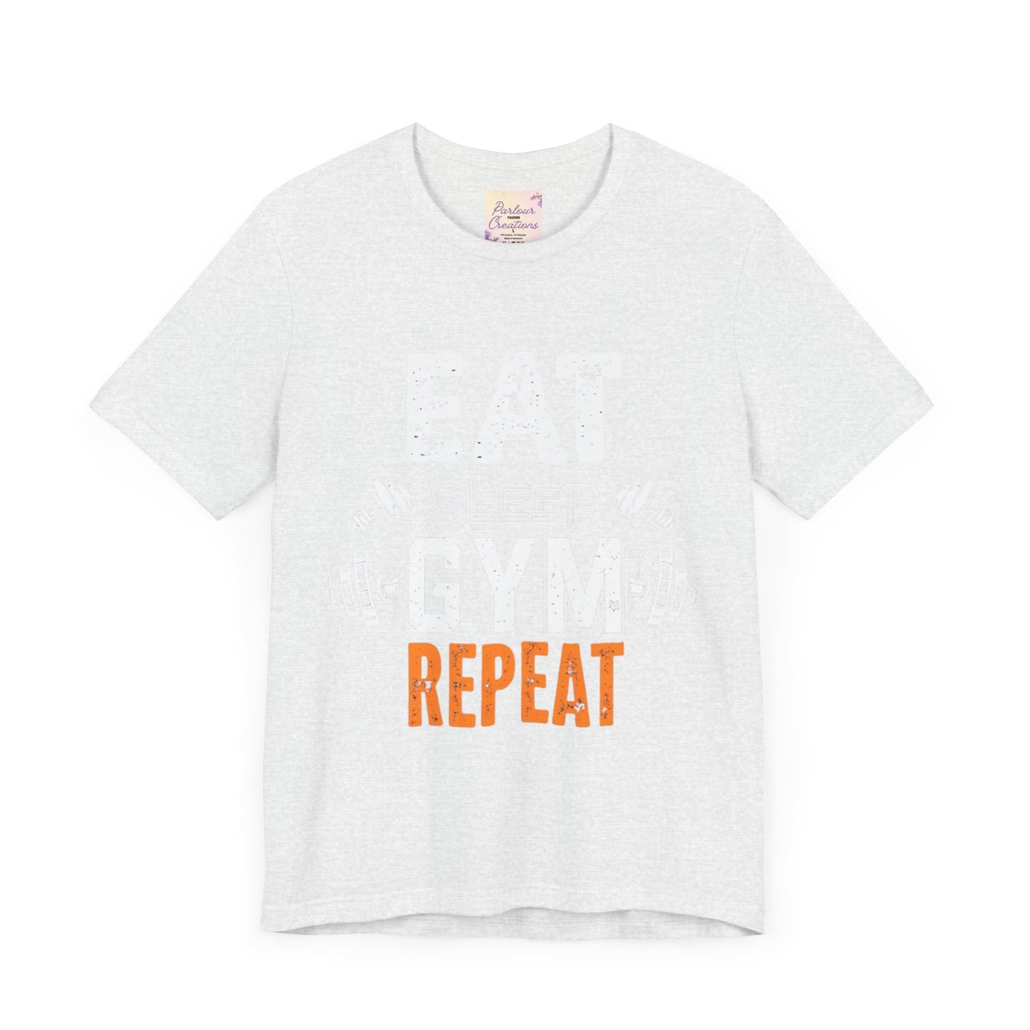 Motivational Gym T-Shirt - Eat Gym Repeat Unisex Casual Tee