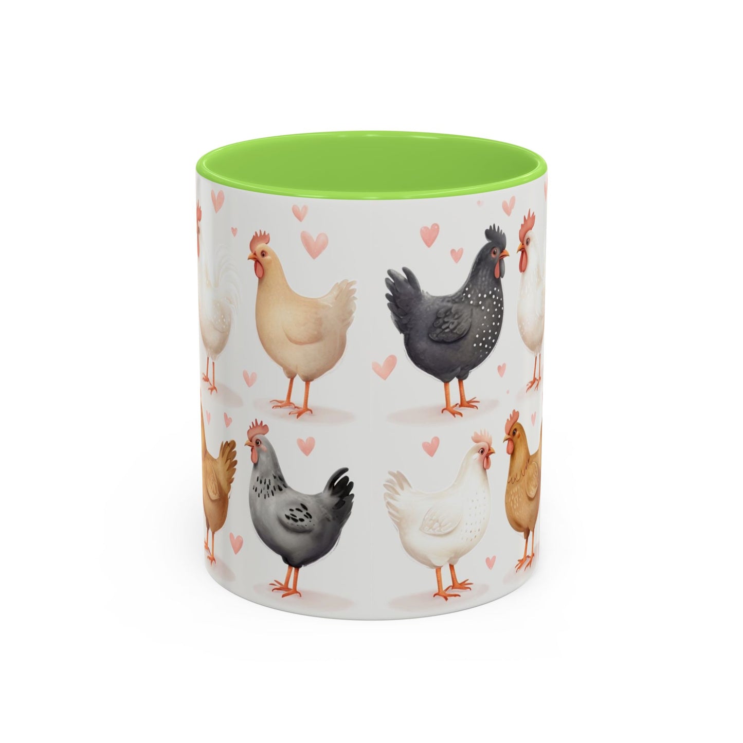 Valentines Chicken Lovers 11oz Ceramic Mug For Him, Her, Them, Child, Gift