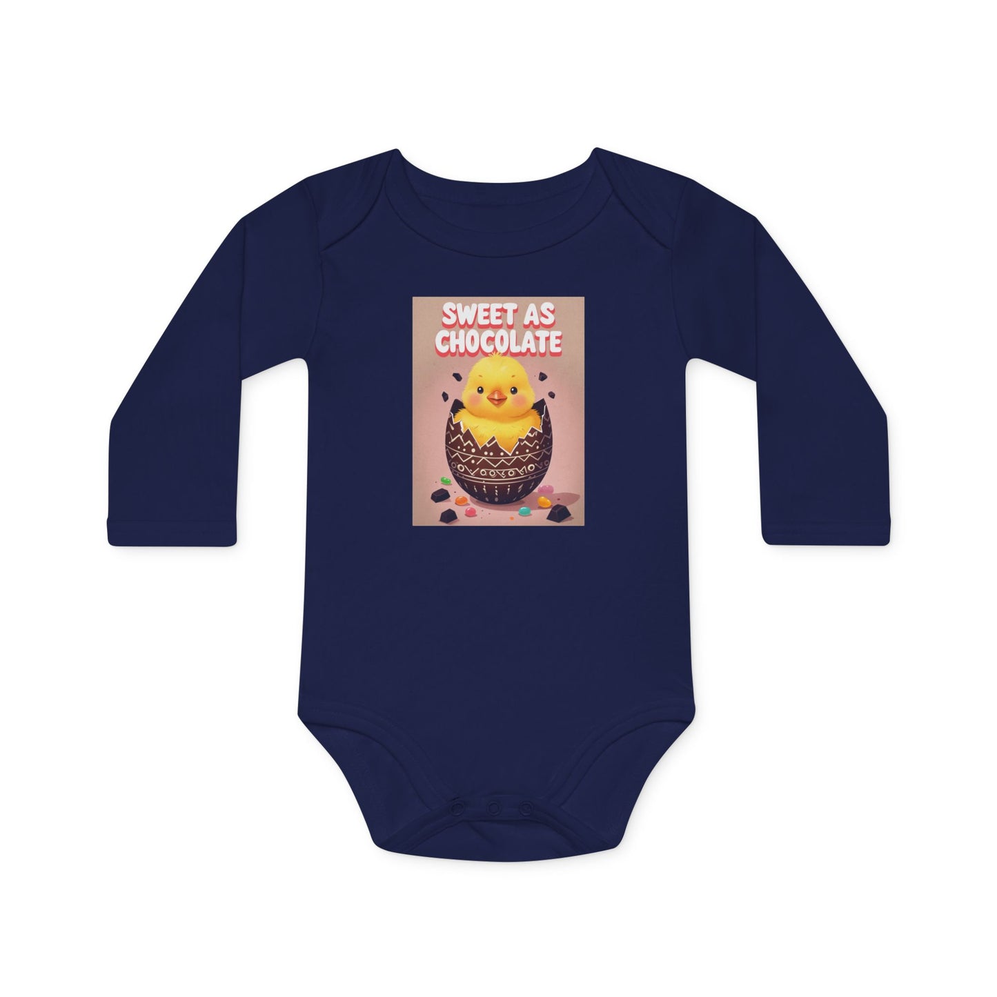 Sweet as Chocolate Baby Long-Sleeve Organic Bodysuit