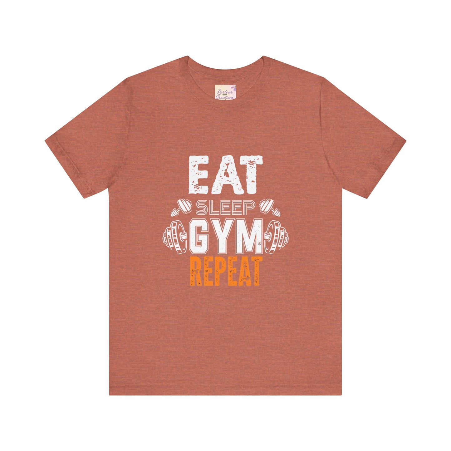 Fitness Motivation Tee, Eat Sleep Gym Repeat Shirt, Workout Apparel, Gifts for Gym Lovers, Casual Wear, Exercise Top