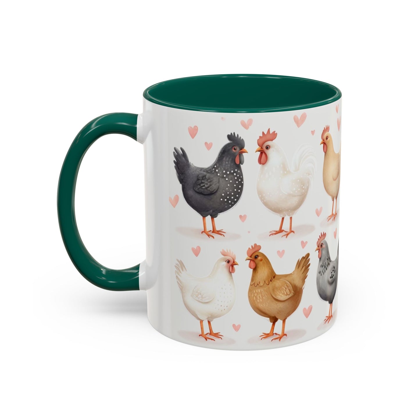 Valentines Chicken Lovers 11oz Ceramic Mug For Him, Her, Them, Child, Gift