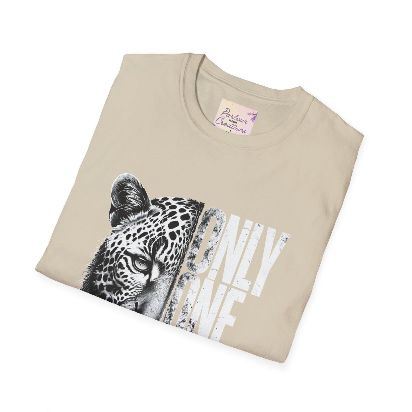 Only One Focus Leopard Graphic T-Shirt - Unisex Softstyle Tee for Animal Lovers