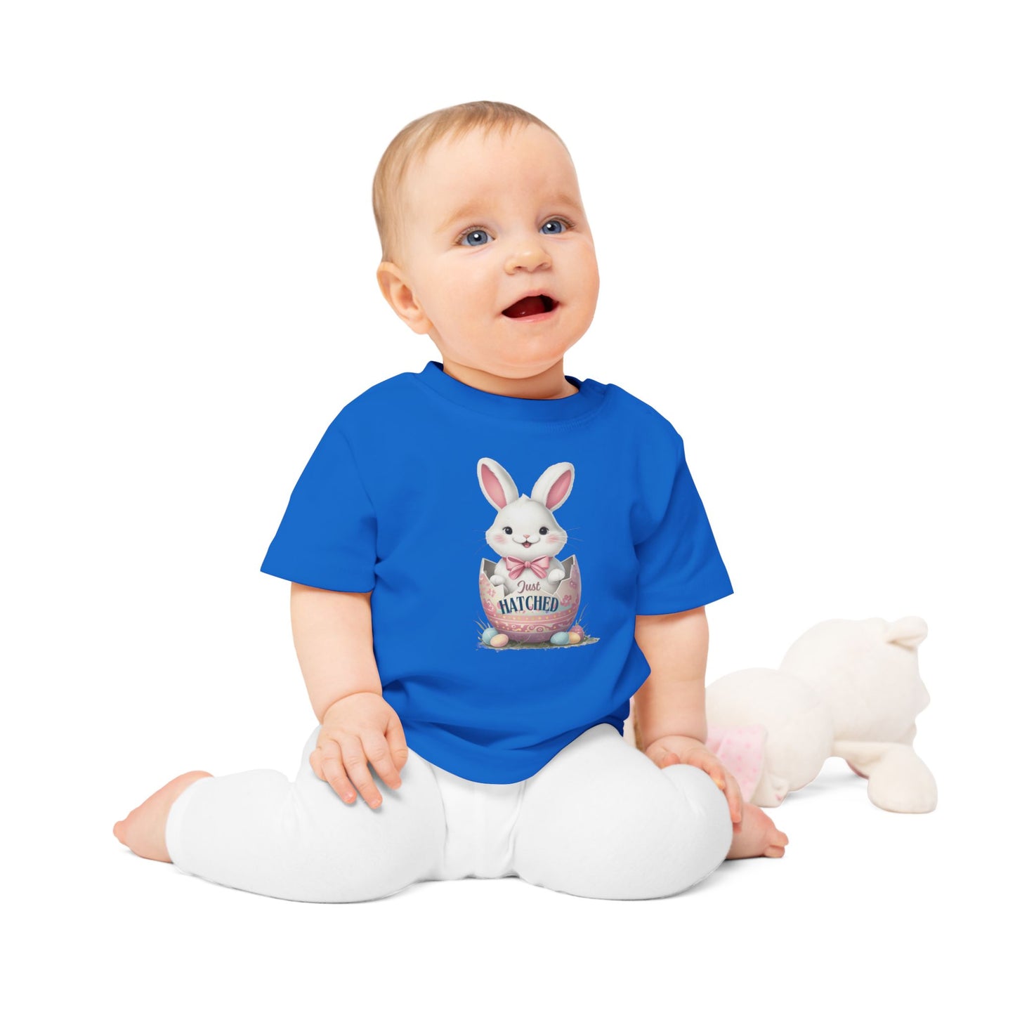 Easter Bunny Baby T-Shirt - 'Just Hatched' Design