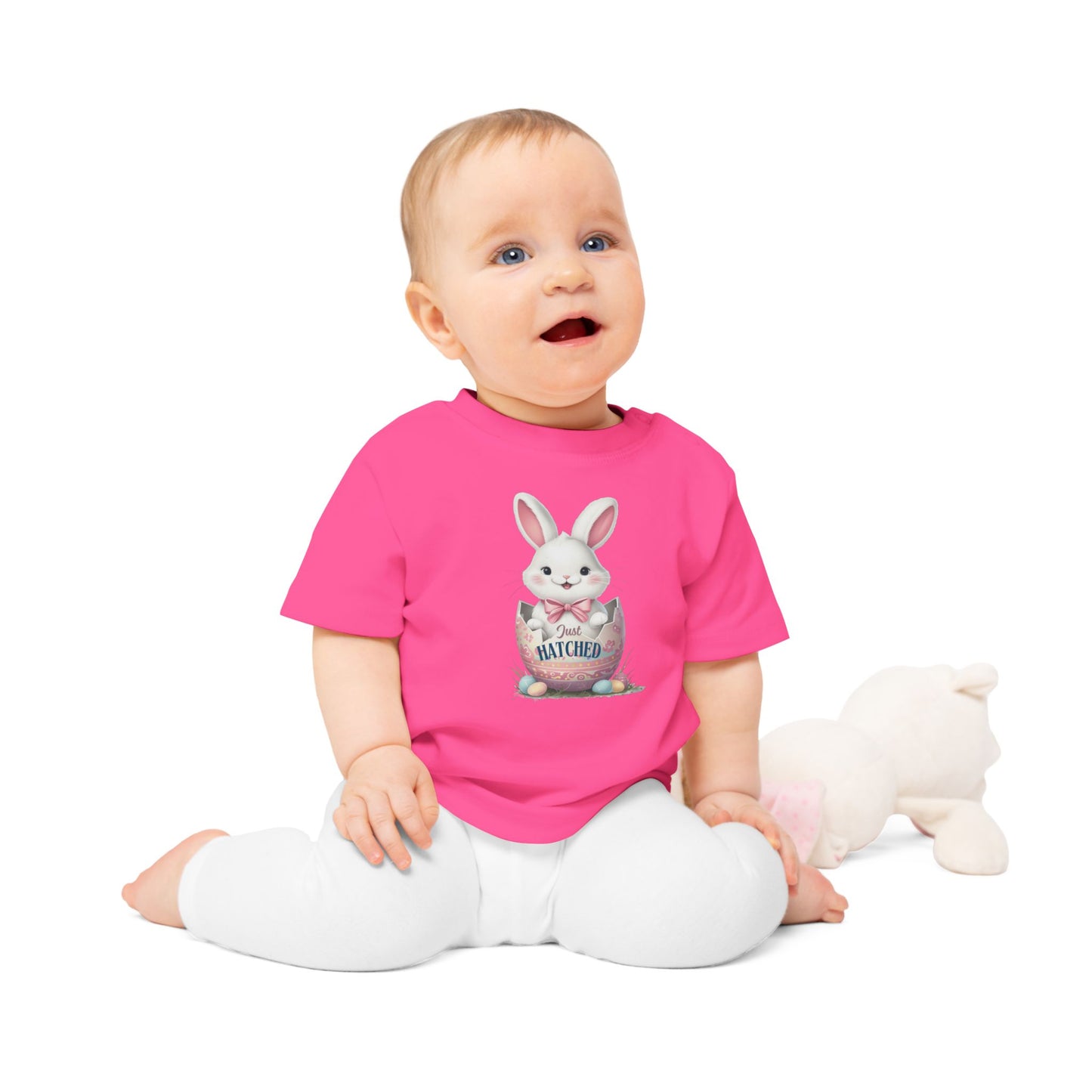 Easter Bunny Baby T-Shirt - 'Just Hatched' Design