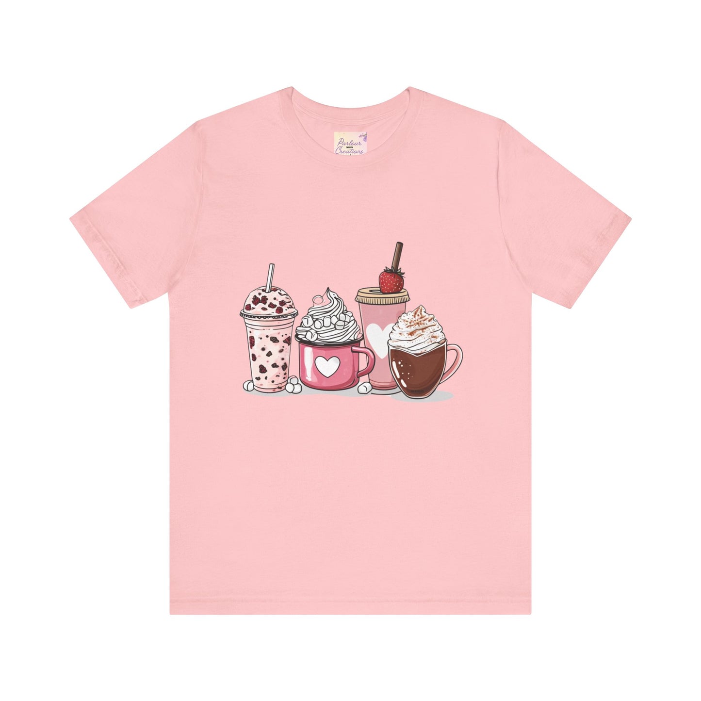 Valentine Coffee Lover Unisex Tee, Personalized Gift Shirt, Short Sleeve Top for Valentine's Day