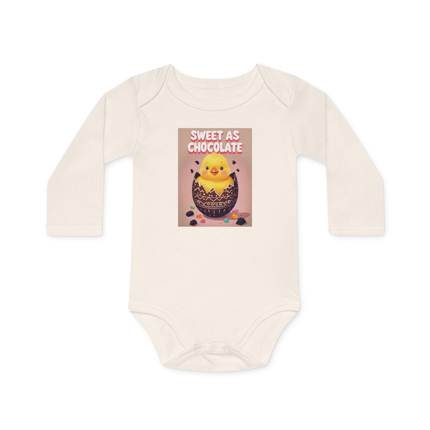 Sweet as Chocolate Baby Long-Sleeve Organic Bodysuit