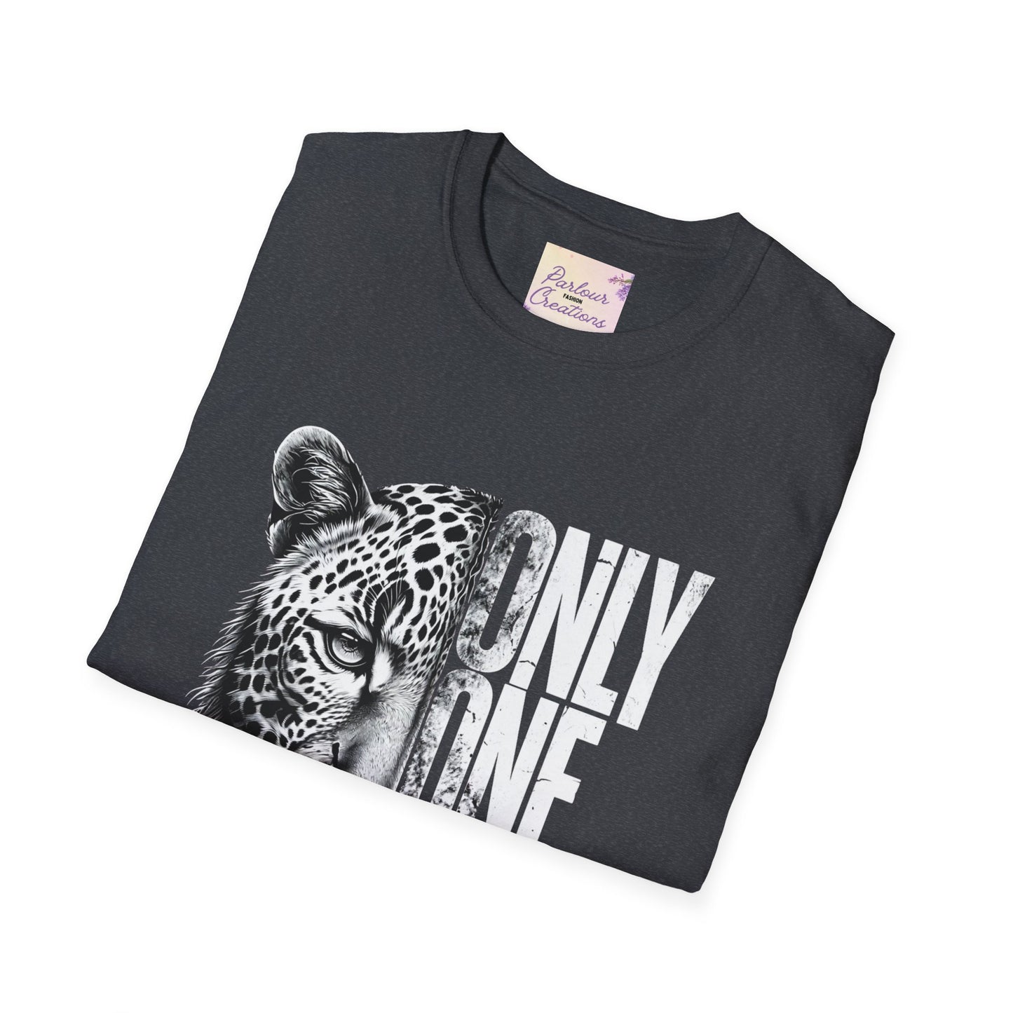 Only One Focus Leopard Graphic T-Shirt - Unisex Softstyle Tee for Animal Lovers