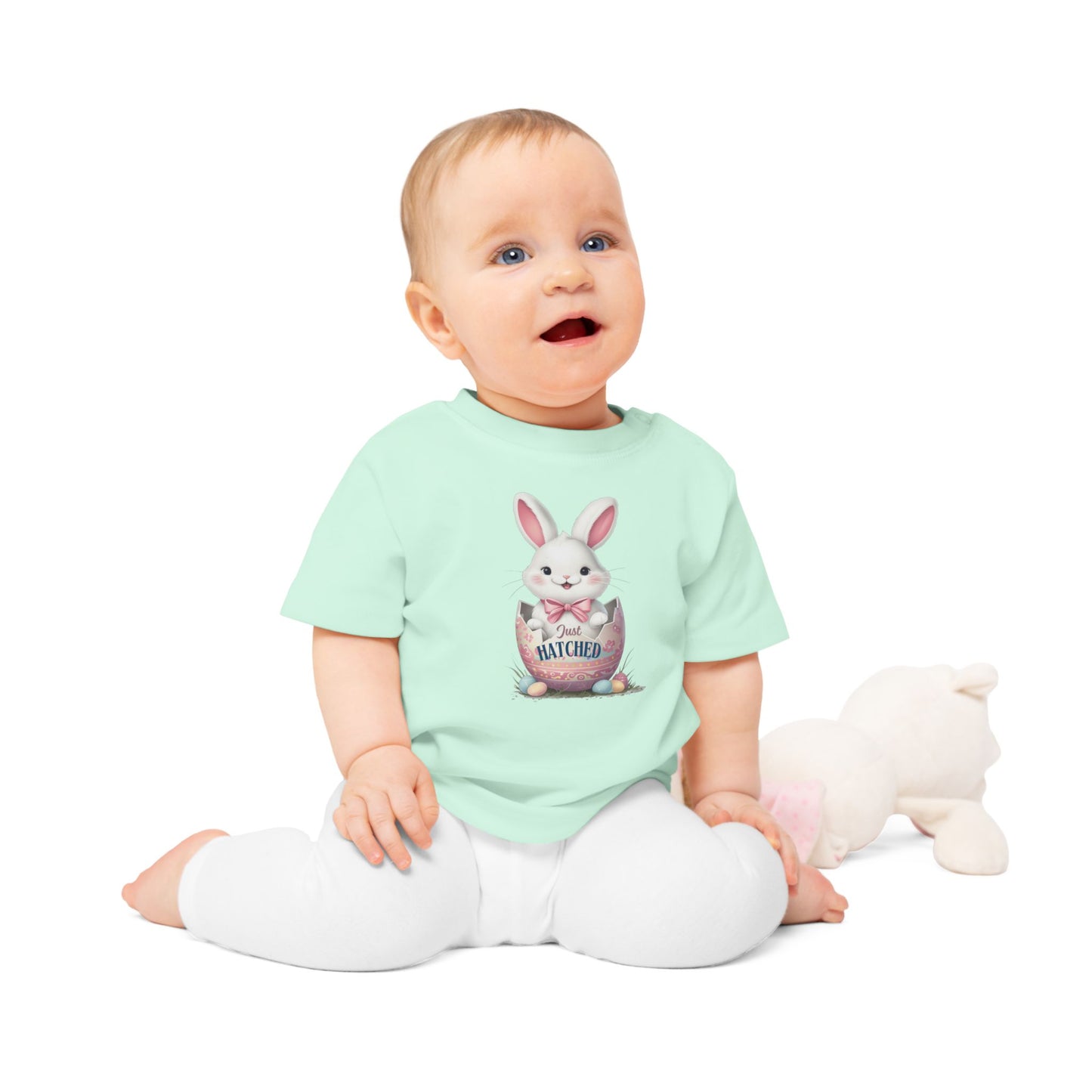 Easter Bunny Baby T-Shirt - 'Just Hatched' Design