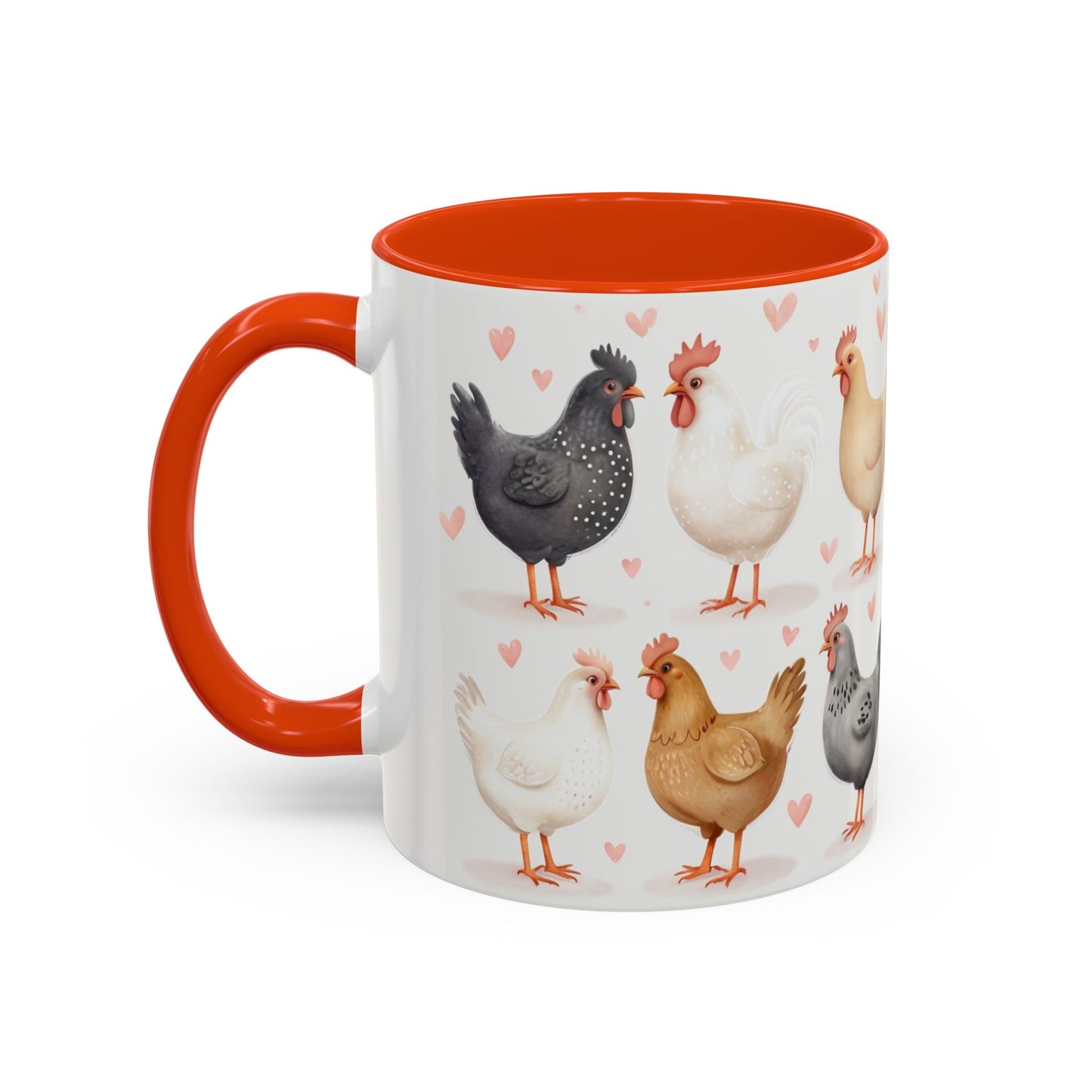 Valentines Chicken Lovers 11oz Ceramic Mug For Him, Her, Them, Child, Gift