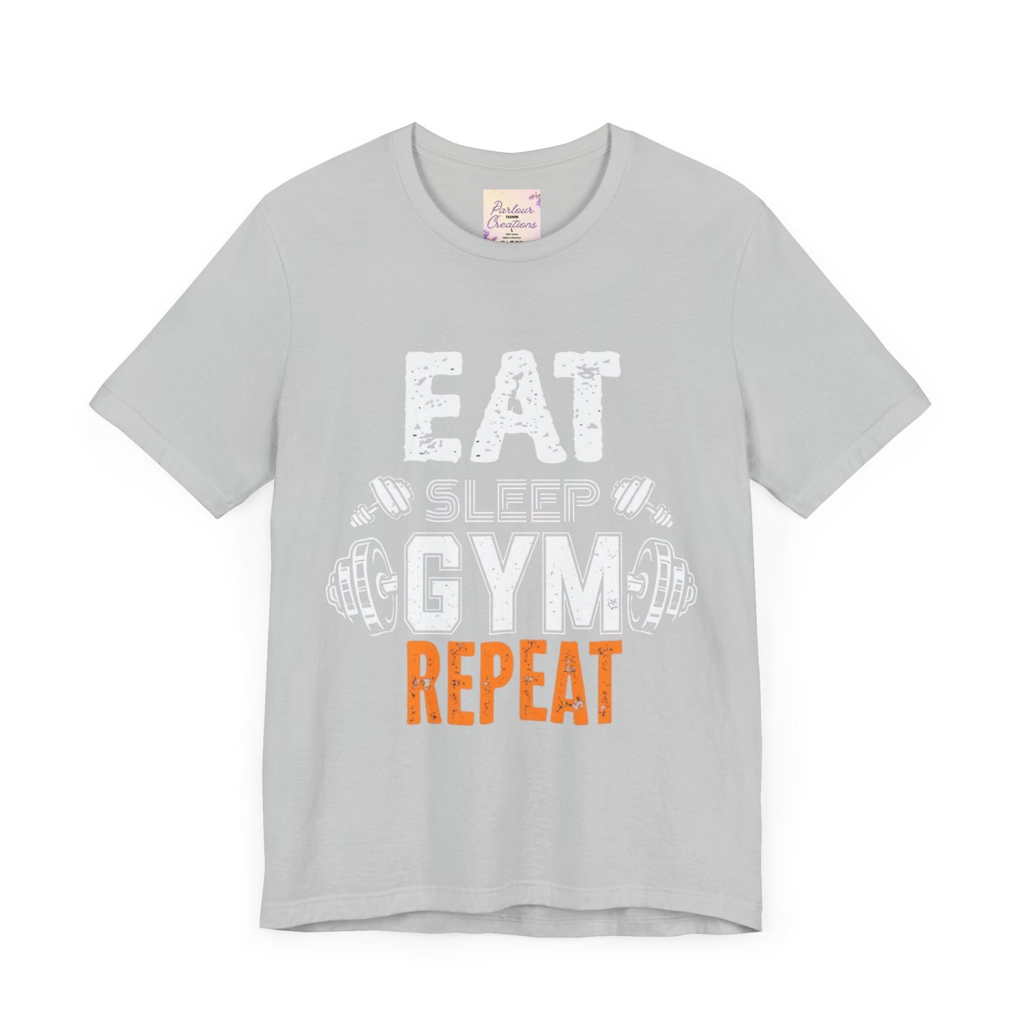 Motivational Gym T-Shirt - Eat Gym Repeat Unisex Casual Tee