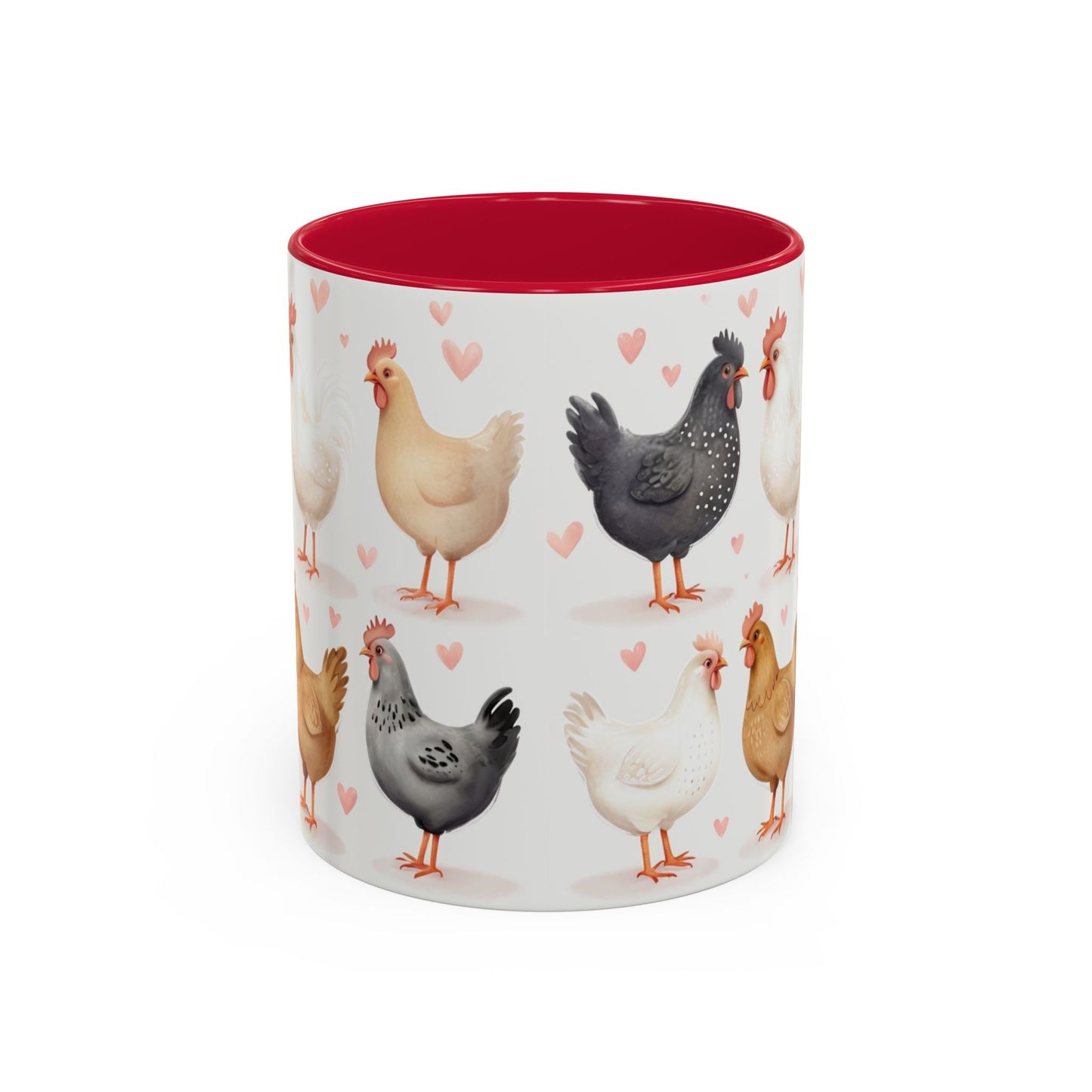 Valentines Chicken Lovers 11oz Ceramic Mug For Him, Her, Them, Child, Gift