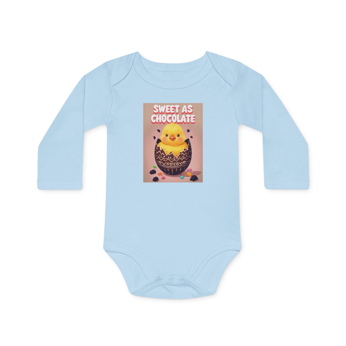 Sweet as Chocolate Baby Long-Sleeve Organic Bodysuit