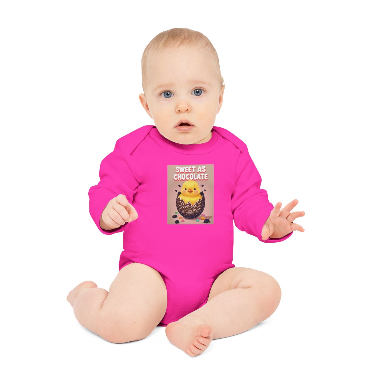 Sweet as Chocolate Baby Long-Sleeve Organic Bodysuit