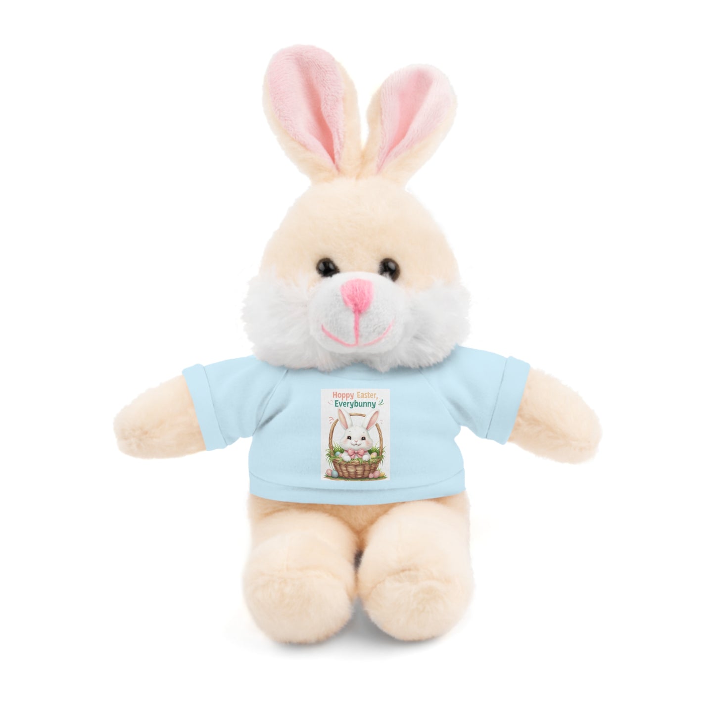 "Hoppy Easter" Easter Stuffed Animal Tee Bear - Perfect Gift for Kids