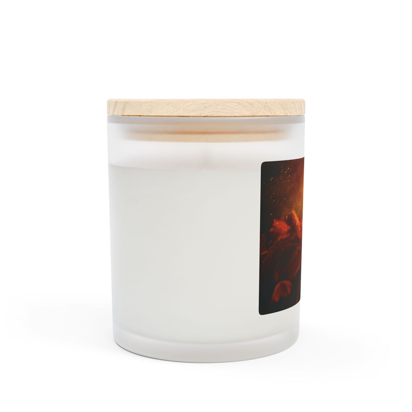 Inspirational Frosted Glass Candle (Candle Match Books) - 11oz with Angel Wings Design